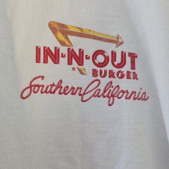 In-N-Out Burger T-Shirt L/S Southern California Classic Cars 1991 Vintage XL - Picture 7 of 10
